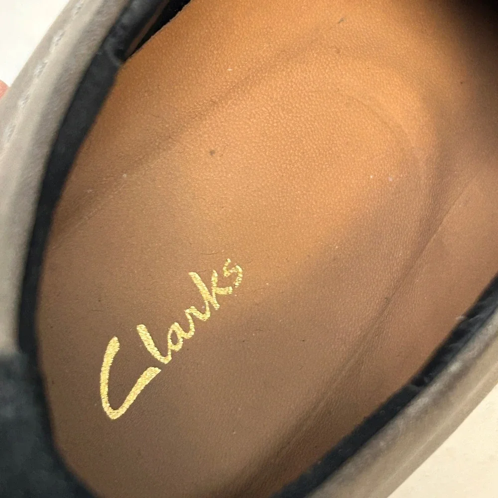 Clarks Atticus LT Lace Dark Grey Leather Derby Oxford Shoes Mens US 11.5‎
